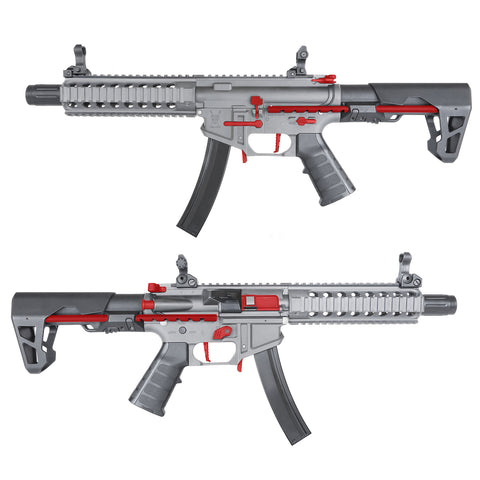 King Arms PDW 9mm SBR Long Grey & Red Ltd Edt - A2 Supplies Ltd