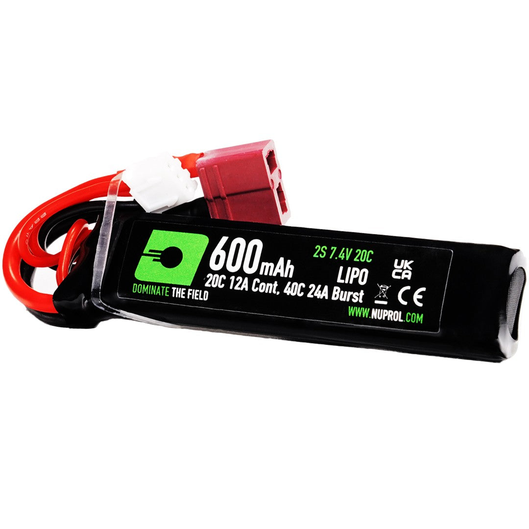 Nuprol 600mAh 7.4v 20c LiPo PDW -  Deans