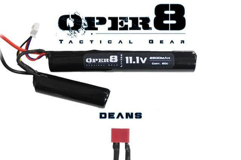 Oper8 11.1v LiIon Split Battery 2500mah Deans