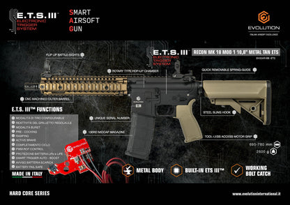 Evolution Recon MK18 Mod. 1 10.8" ETS III - Bronze Rail Metal