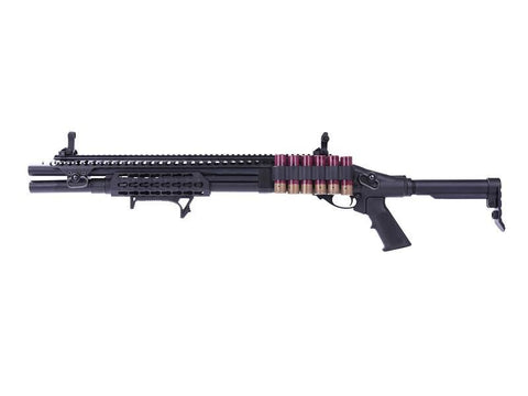 Golden Eagle M870 Keymod Tri-Shot Gas Pump Action Shotgun (Long - Black - M8875 - V2) - A2 Supplies Ltd