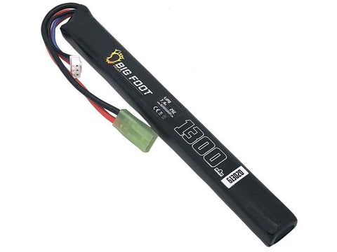 Big Foot Heat Lipo Battery 1300 mAh 7.4c 25c Slim Stick AK - A2 Supplies Ltd