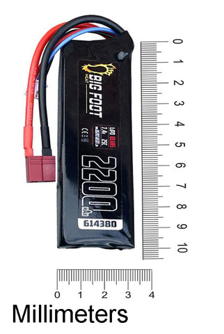 Big Foot Heat Lipo Battery 2200mAh 7.4v 25c (Deans) - A2 Supplies Ltd