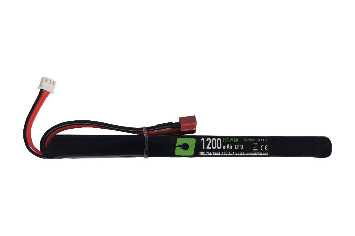 1200mah 7.4v 20c Slim AK LiPo Deans - A2 Supplies Ltd