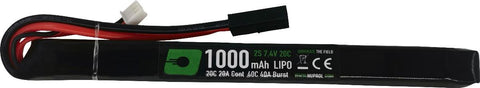 1000mah 7.4V LiPo Super Slim Stick (AK) - A2 Supplies Ltd