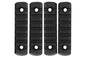 M-Lok Nylon 7 Slot Picatinny Rail Sections (4pcs/Set) - Black - A2 Supplies Ltd