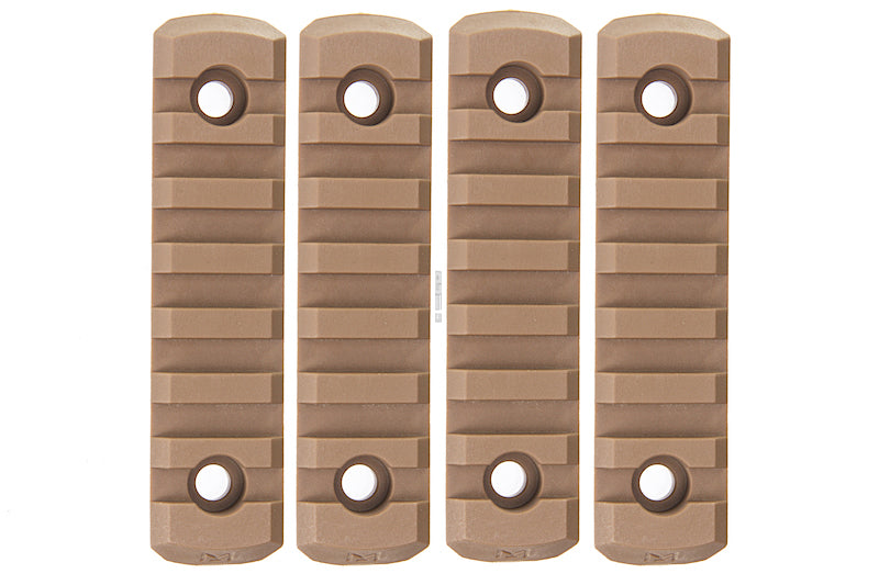 M-Lok Nylon 7 Picatinny Rail Sections (4Pcs/Set) - Coyote Brown - A2 Supplies Ltd