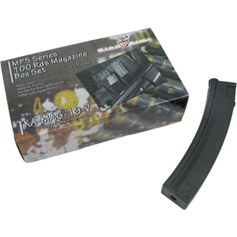 KING ARMS MP5 MAGAZINE (100 ROUNDS AEG MAGAZINE) - 5PCS/BOX - A2 Supplies Ltd
