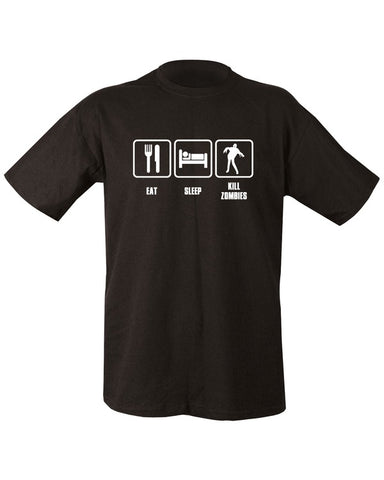 Eat, Sleep, Kill Zombies T-Shirt - A2 Supplies Ltd