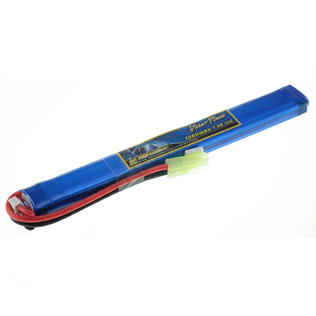 Giant Power 1300mAh 7.4V 15C Long Stick Lipo Mini Tamiya - A2 Supplies Ltd