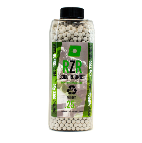 RZR 0.25g BIO BB's 3300rds - A2 Supplies Ltd