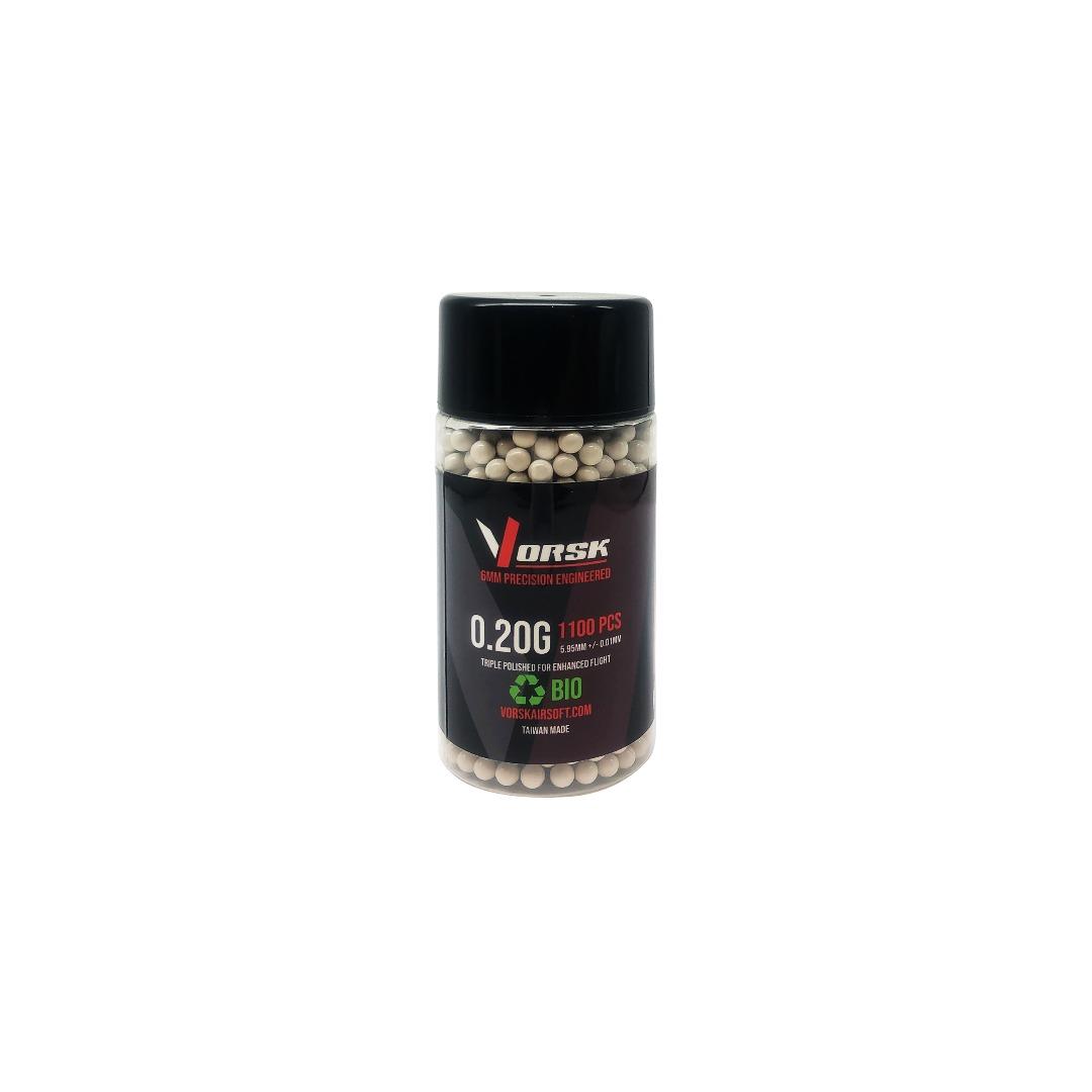 Vorsk 6mm BB 0.20g BIO 1100rd Bottle - A2 Supplies Ltd