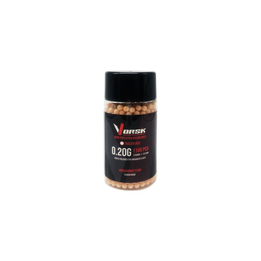 Vorsk 6mm BB 0.20g Tracer Red 1100rd Bottle - A2 Supplies Ltd