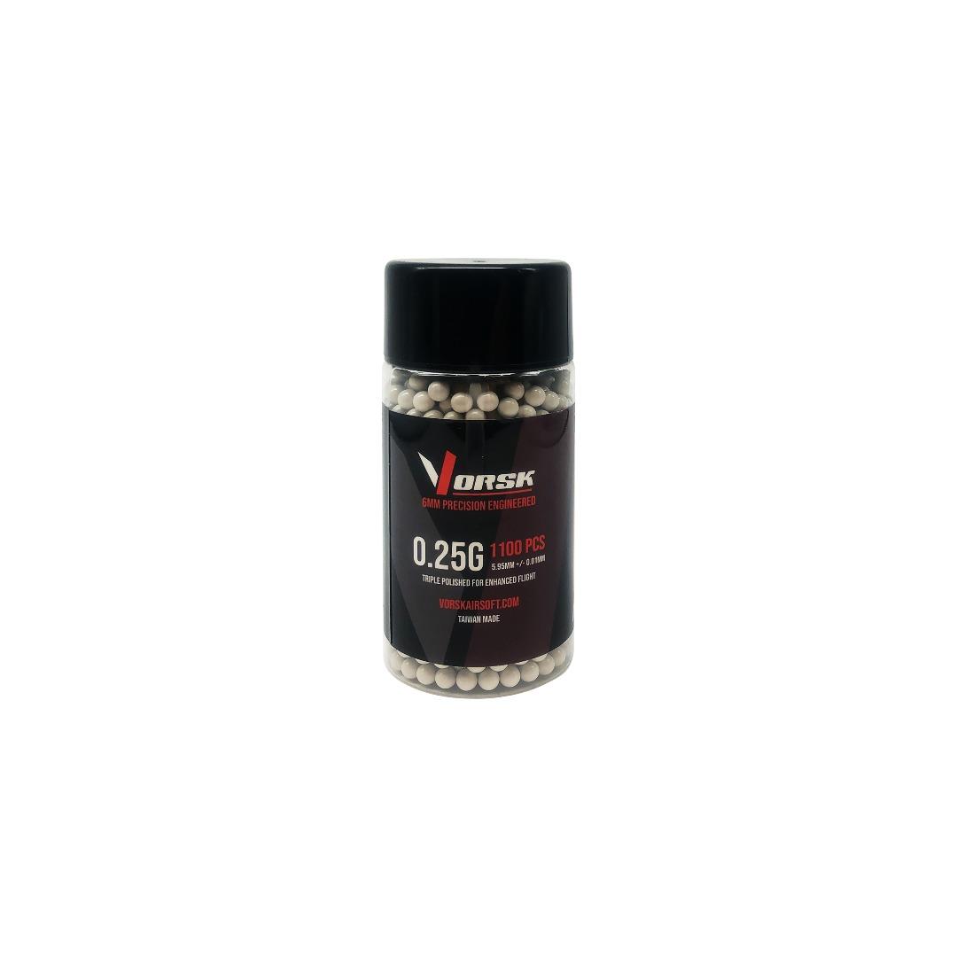 Vorsk 6mm BB 0.25g 1100rd Bottle - A2 Supplies Ltd