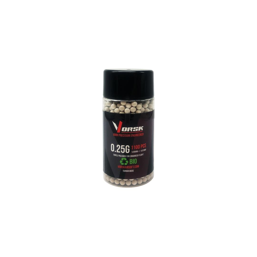 Vorsk 6mm BB 0.25g BIO 1100rd Bottle - A2 Supplies Ltd