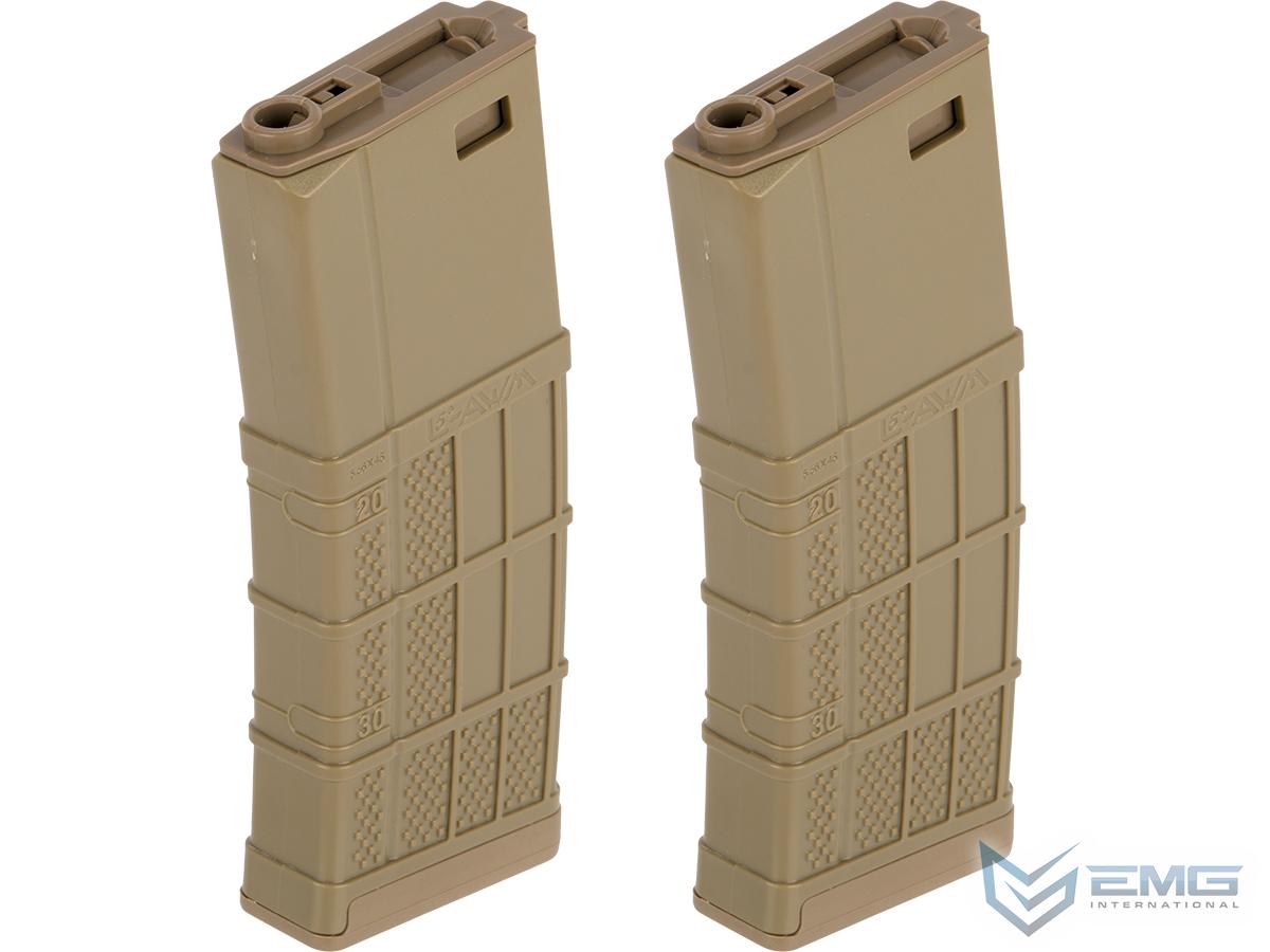 Lancer EMG M4 AEG Hi-Cap Magazine Twin Pack Tan - A2 Supplies Ltd