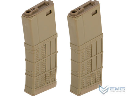 Lancer EMG M4 AEG Hi-Cap Magazine Twin Pack Tan - A2 Supplies Ltd